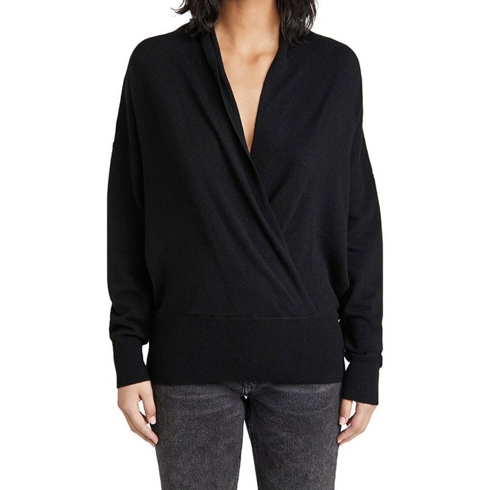 ❤️SOLD❤️Nili Lotan Lakota Cashmere Wrap Black - Picture 2 of 10